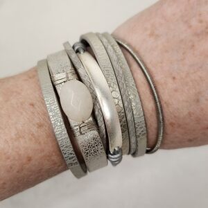 Silver Multi-Layered Bracelet